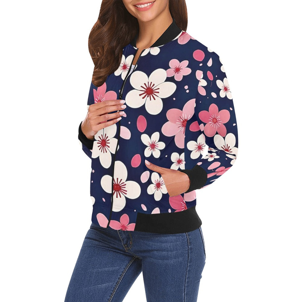 All Over Print Bomber Jacket for Women ( H19)