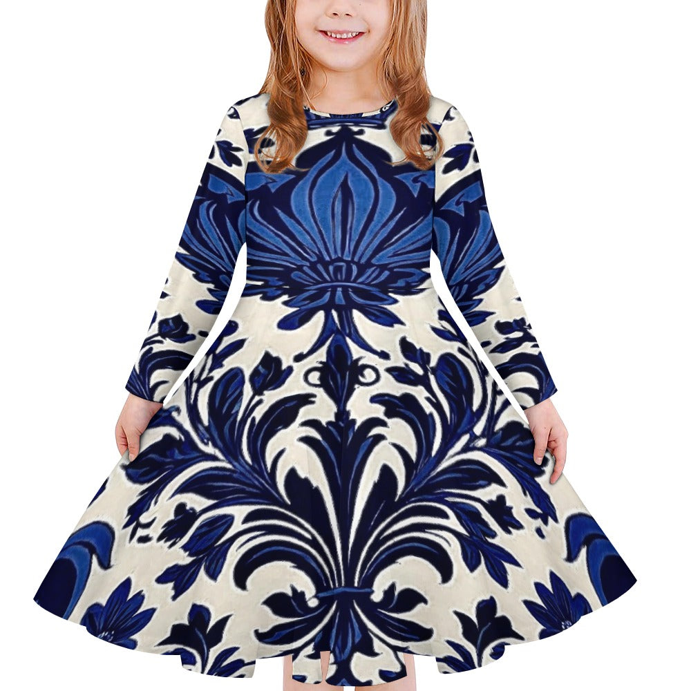 Girls' long sleeve dress