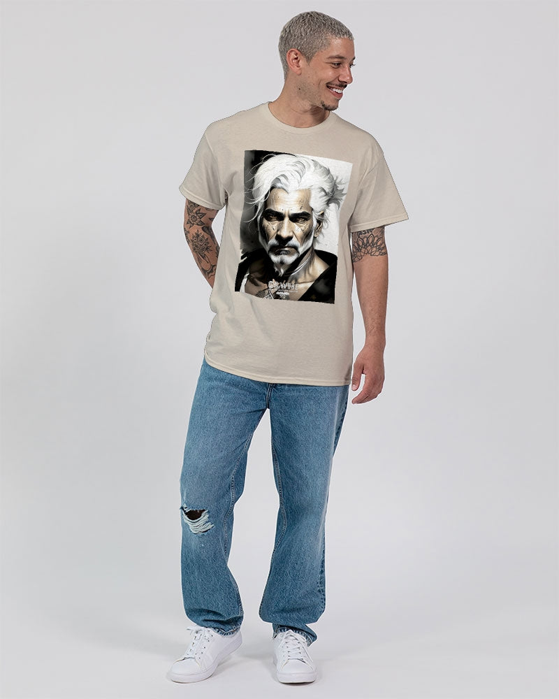 Handsome Silver grey Indian ink Portrait Unisex Ultra Cotton T-Shirt | Gildan