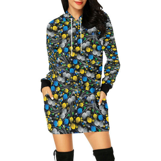 Women's All Over Print Hoodie Mini Dress (H27)