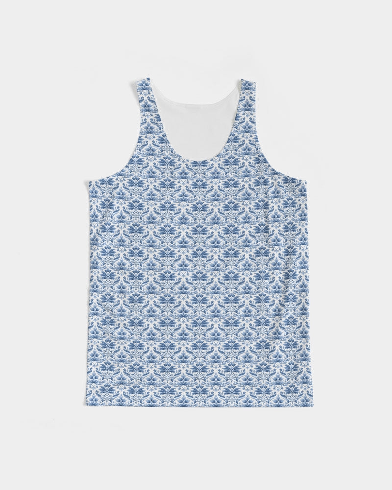 light blue Royal patten  Men's All-Over Print Tank