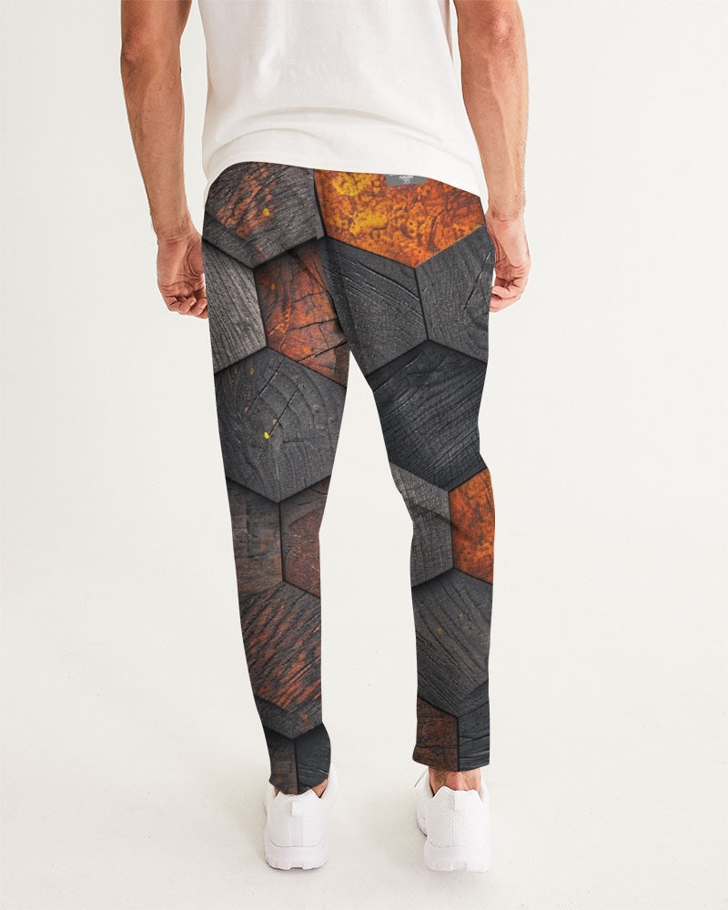 Cool stone hexagon patten 3D Men's All-Over Print Joggers