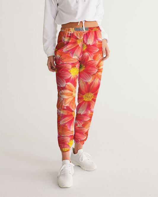 Beautiful blood orange flower design Women's All-Over Print Track Pants