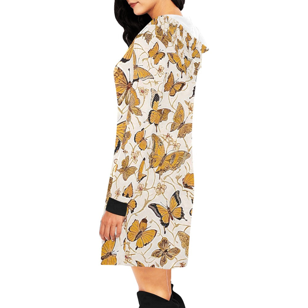 Women's All Over Print Hoodie Mini Dress (H27)