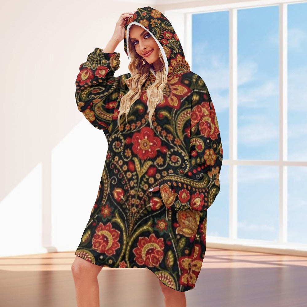 Women's Adult Hooded Blanket Shirt