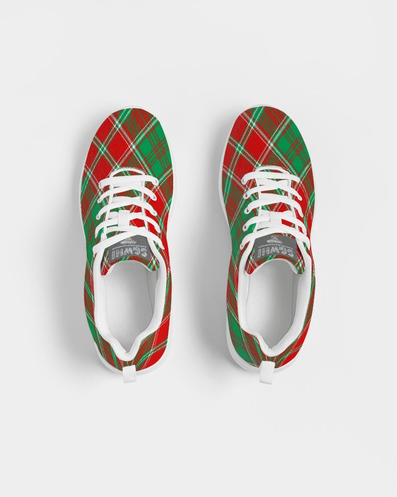 Red & Green cross pattern Men's Athletic Shoe