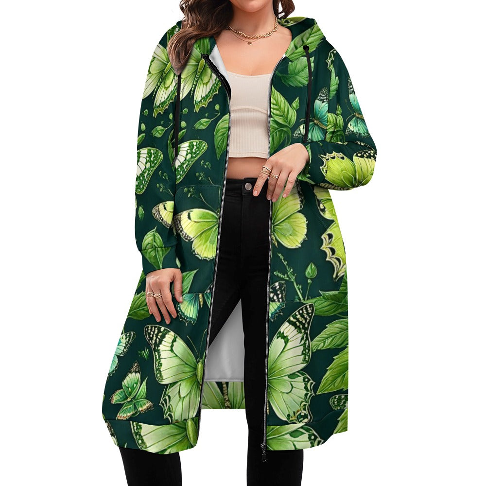 Women's full print long Hoodie