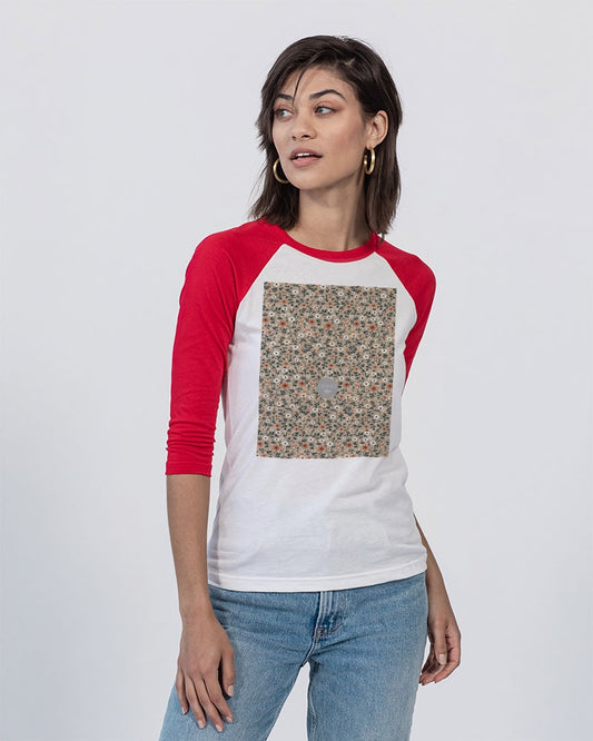 Busy and pretty Unisex Three-Quarter Sleeve Baseball Tee | Bella + Canvas