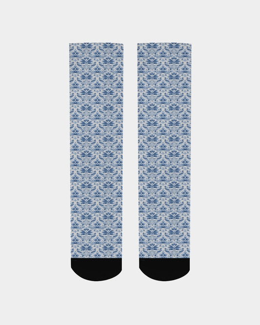 light blue Royal patten  Men's Socks