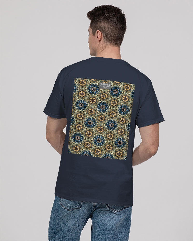 Green & Dark Blue almost star pattern. Unisex Tee | Champion