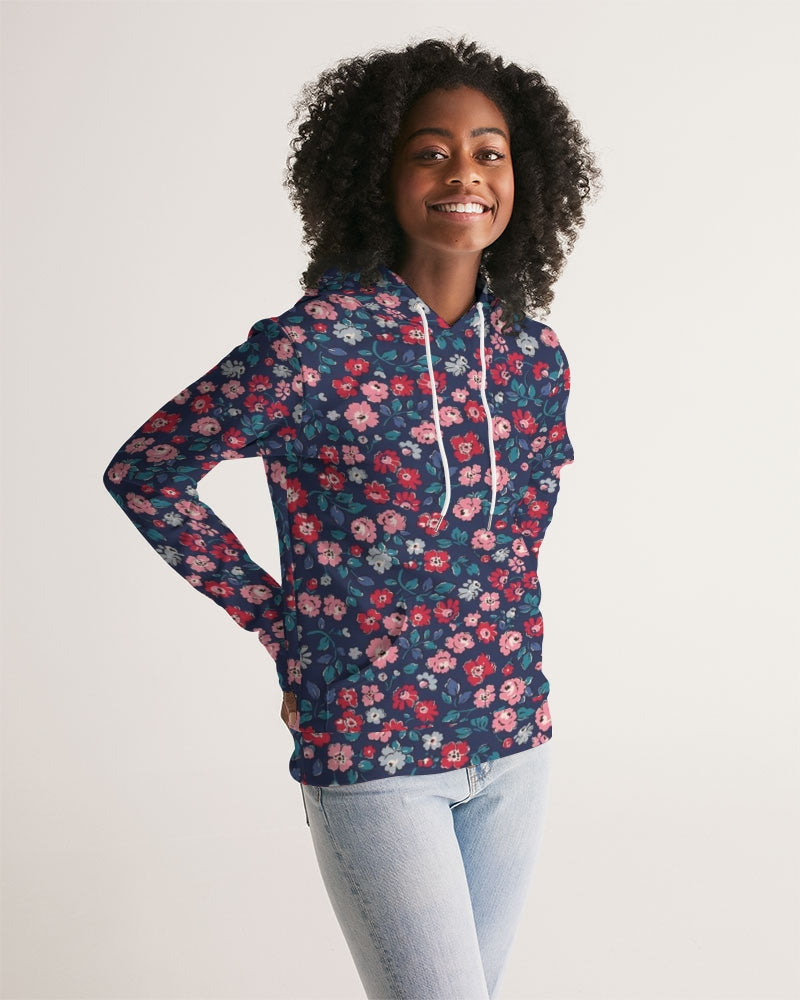 Midnight blue pretty glance.  Women' All-Over Print Hoodie