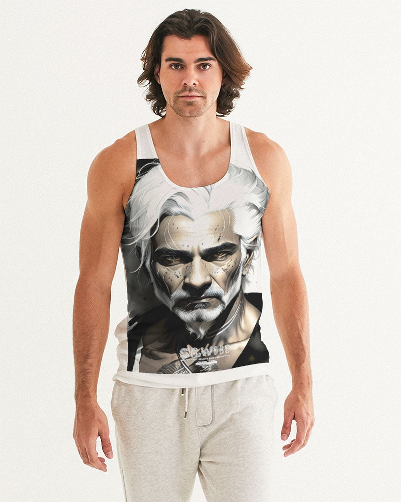 Handsome Silver grey Indian ink Portrait Men's All-Over Print Tank