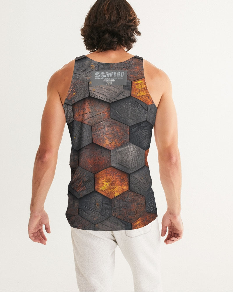 Cool stone hexagon patten 3D Men's All-Over Print Tank