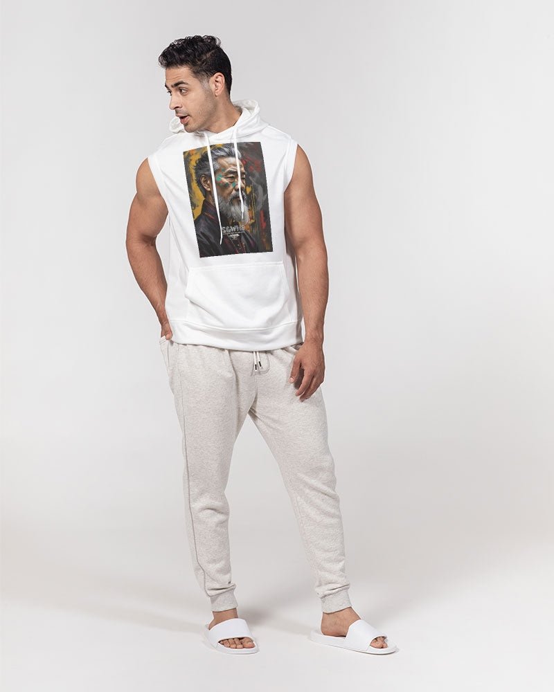 Asian Knight Men's All-Over Print Heavyweight Sleeveless Hoodie