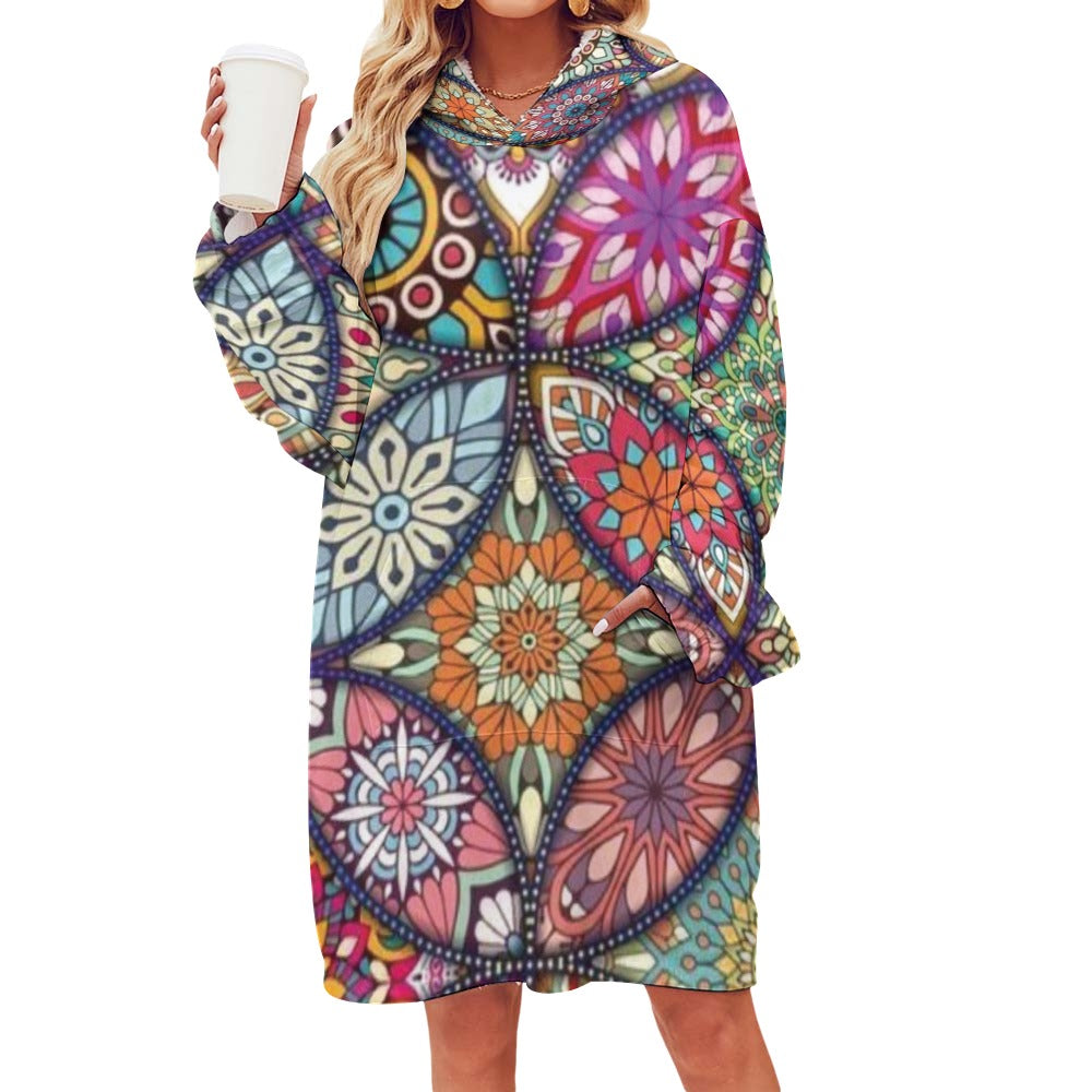 Women's Adult Hooded Blanket Shirt