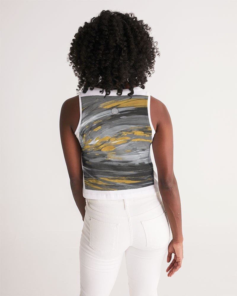 Black Sister Collection [Part 1 ] Women's All-Over Print Cropped Tank