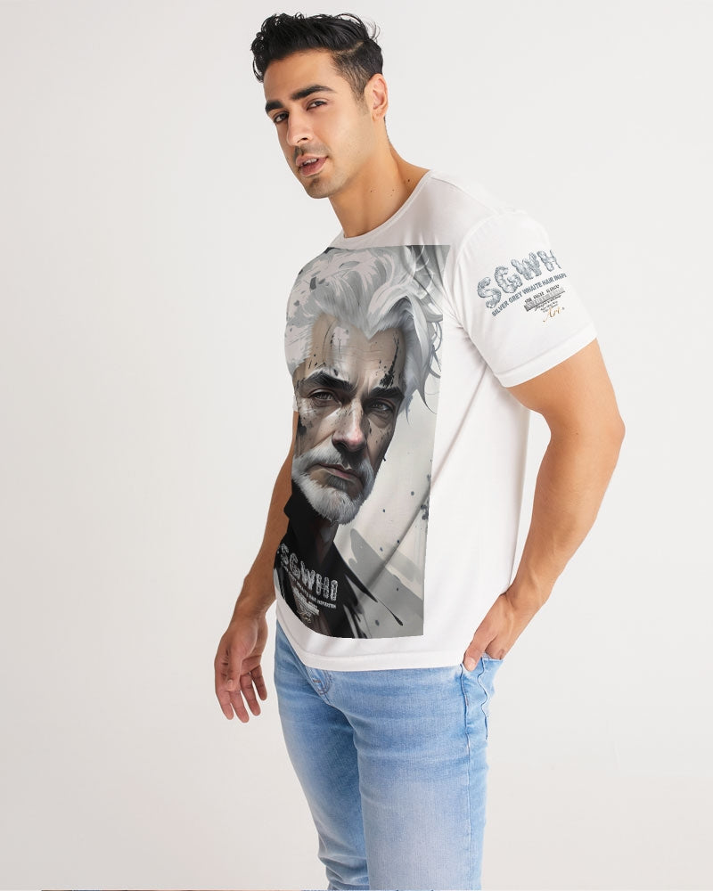 White silver grey fox King Men's All-Over Print Tee