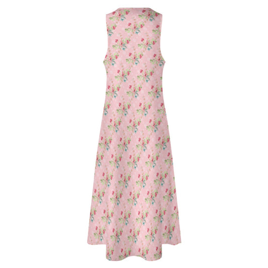 Pink butterfly Long dress