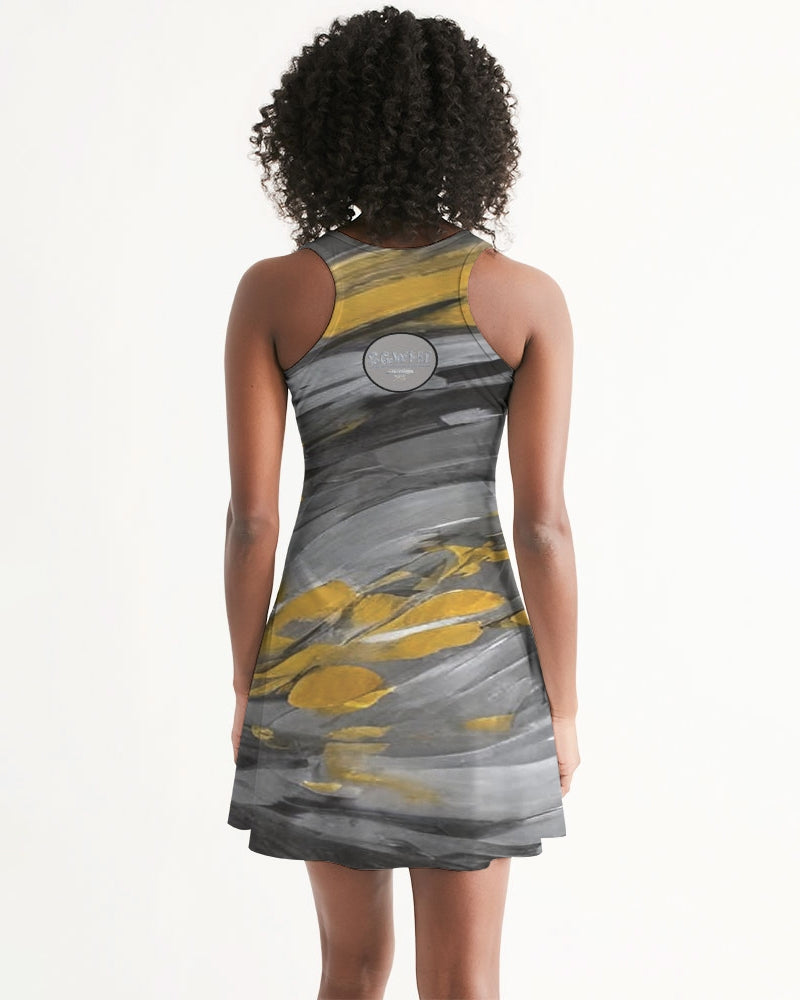 Black Sister Collection [Part 1 ] Women's All-Over Print Racerback Dress