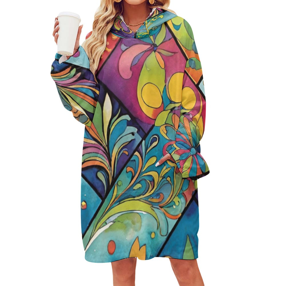 Women's Adult Hooded Blanket Shirt