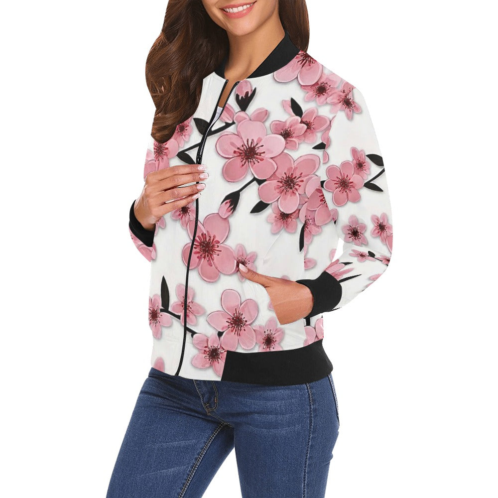 All Over Print Bomber Jacket for Women ( H19)