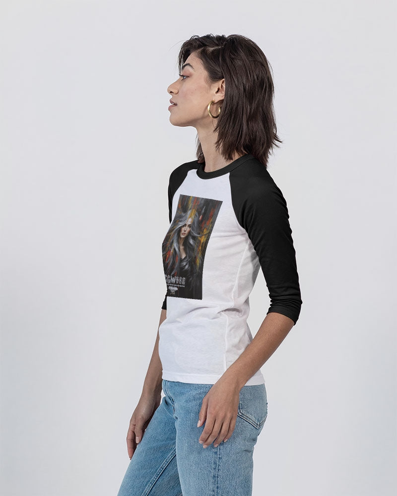 Beautiful white Sister [Part two collection] Unisex Three-Quarter Sleeve Baseball Tee | Bella + Canvas