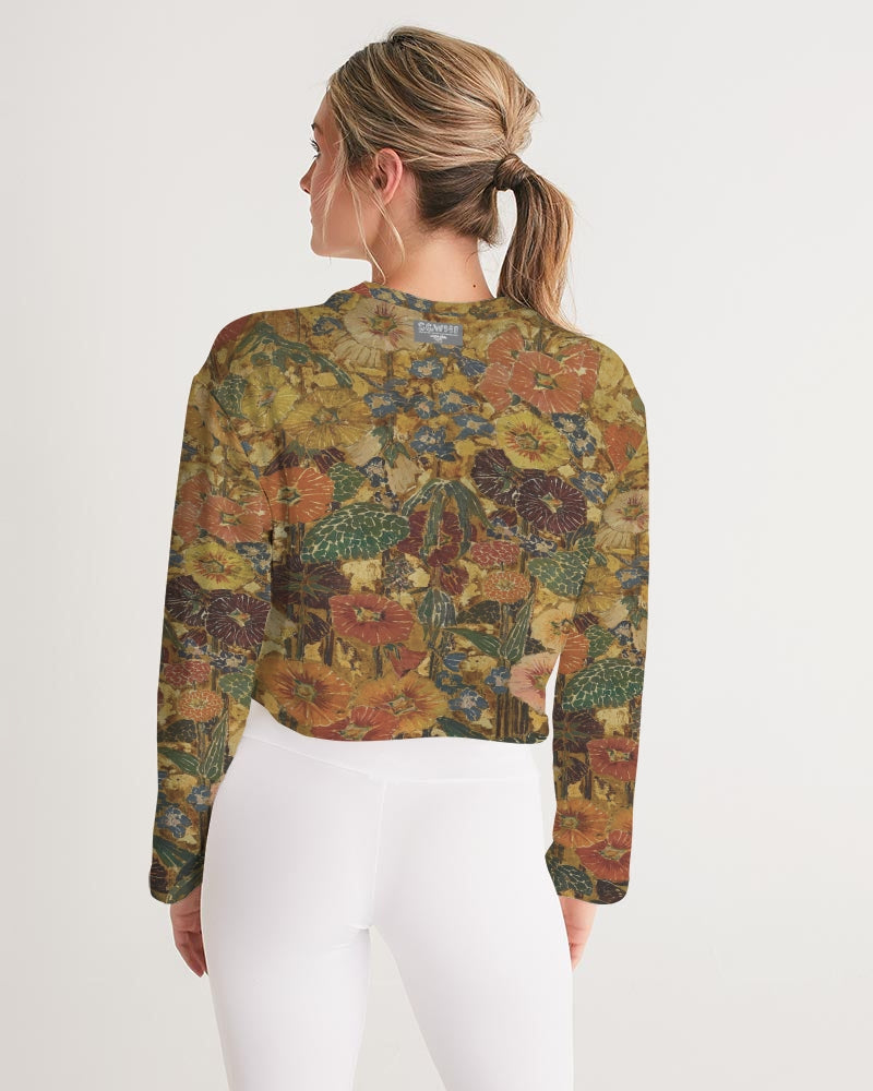 Autumn play Women's All-Over Print Cropped Sweatshirt