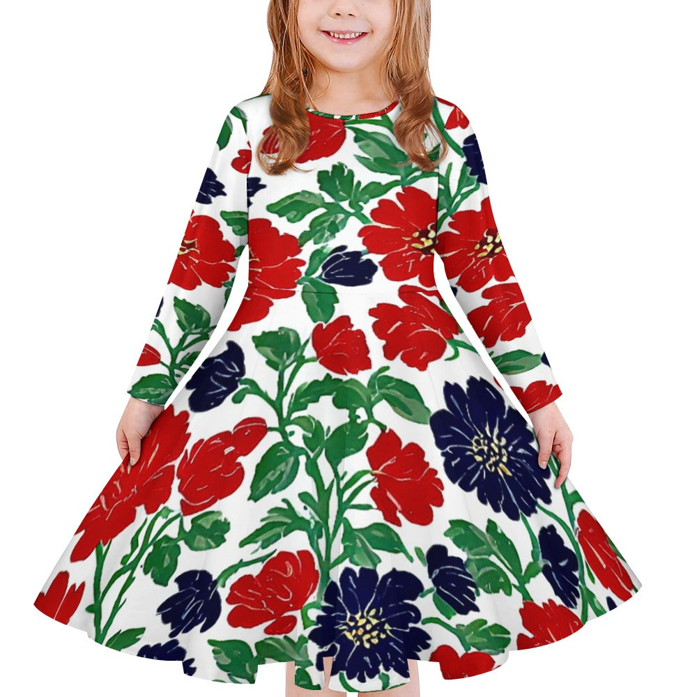 Girls' long sleeve dress