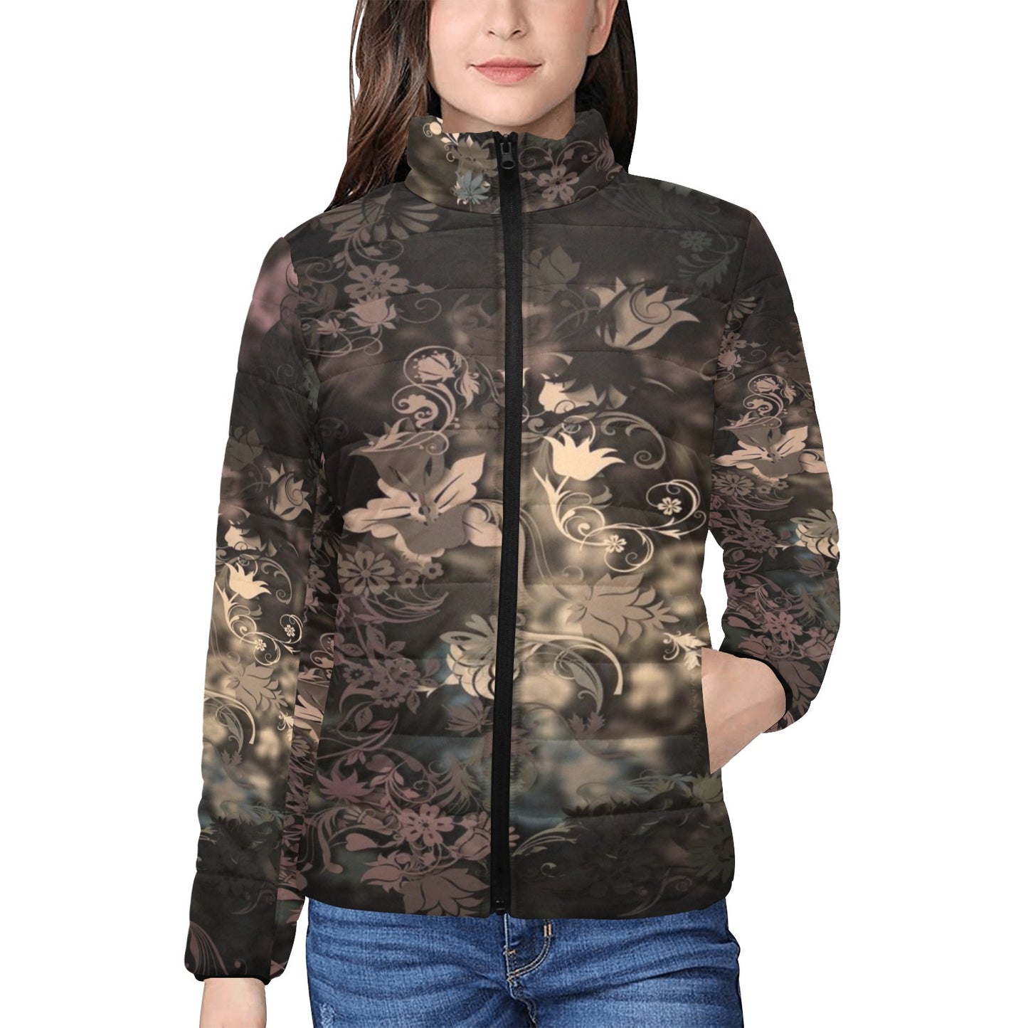 Women's stand collar padded jacket(H41)