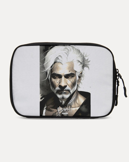 Handsome Silver grey Indian ink Portrait Large Travel Organizer