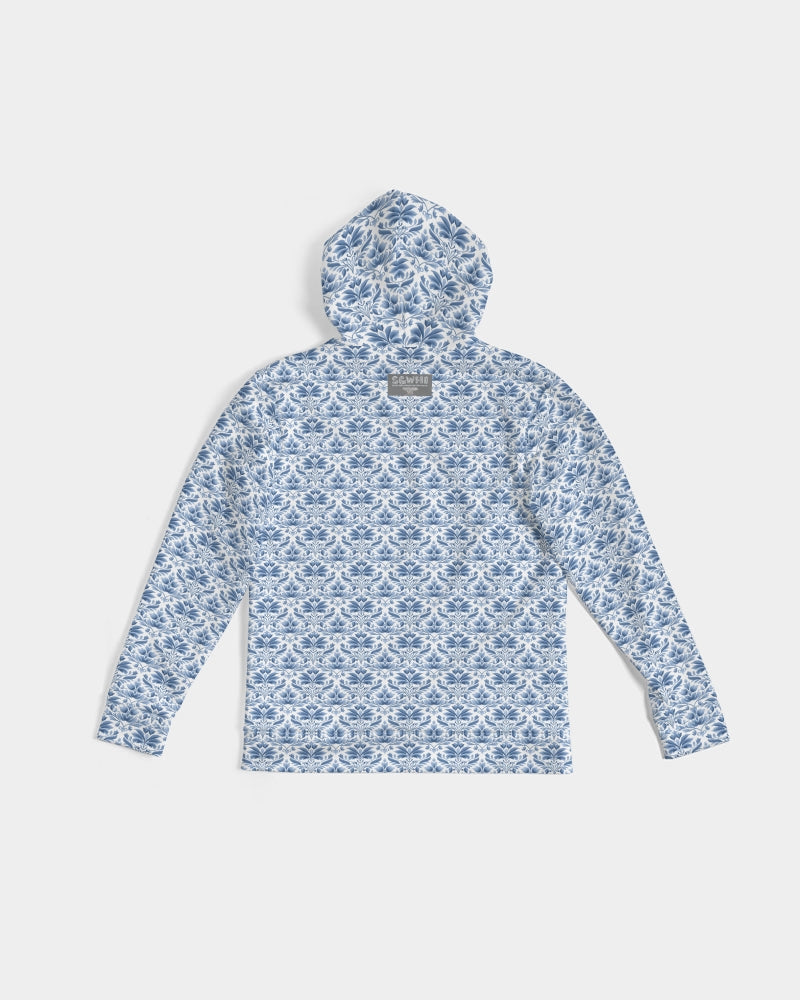 light blue Royal patten  Men's All-Over Print Hoodie