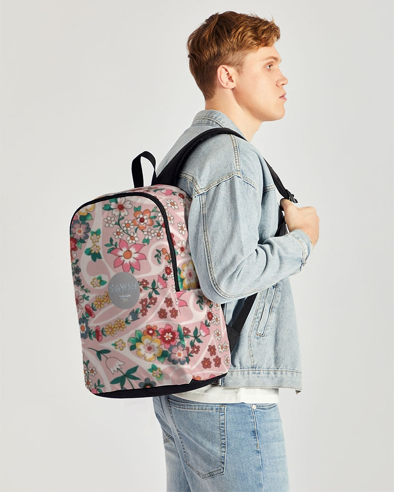 Pink abstract Pretty Sisters Back To Basics School Backpack