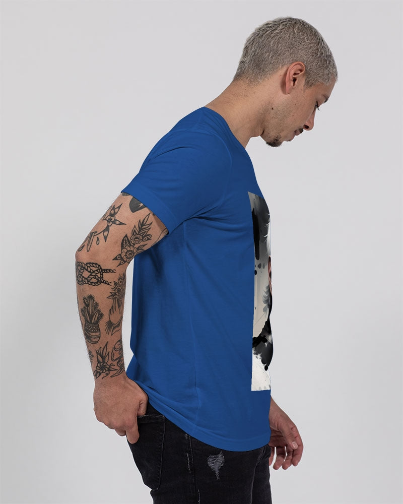 White silver grey fox King Unisex Jersey V-Neck Tee | Bella + Canvas