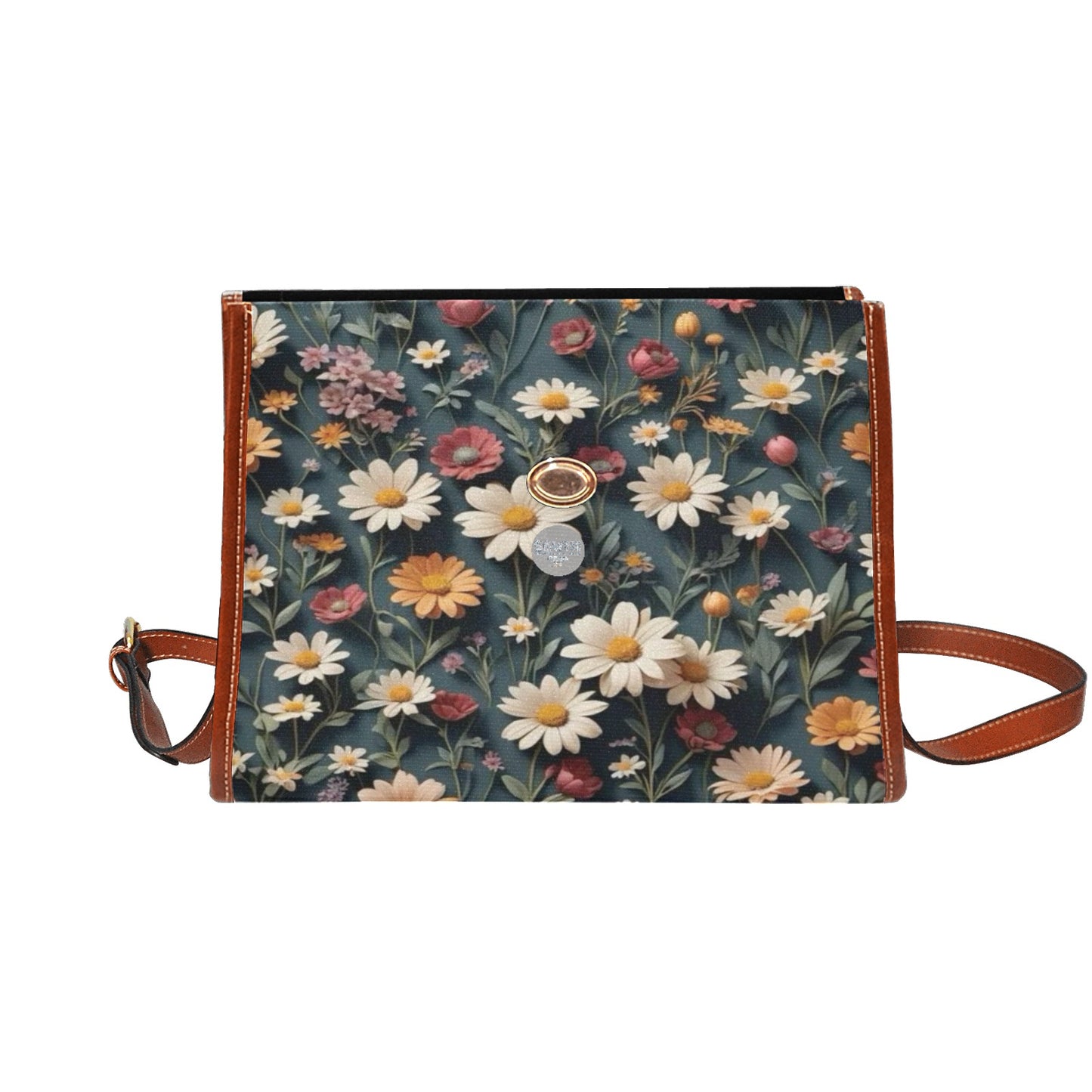 Waterproof Canvas Bag-Brown (All Over Print) (1641)