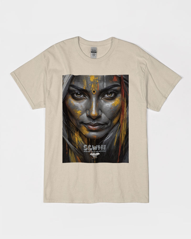 South Asian silver grey white hair sisters portrait [3] Unisex Ultra Cotton T-Shirt | Gildan