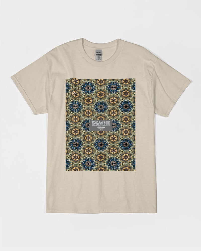 Green & Dark Blue almost star pattern. Unisex Ultra Cotton T-Shirt | Gildan