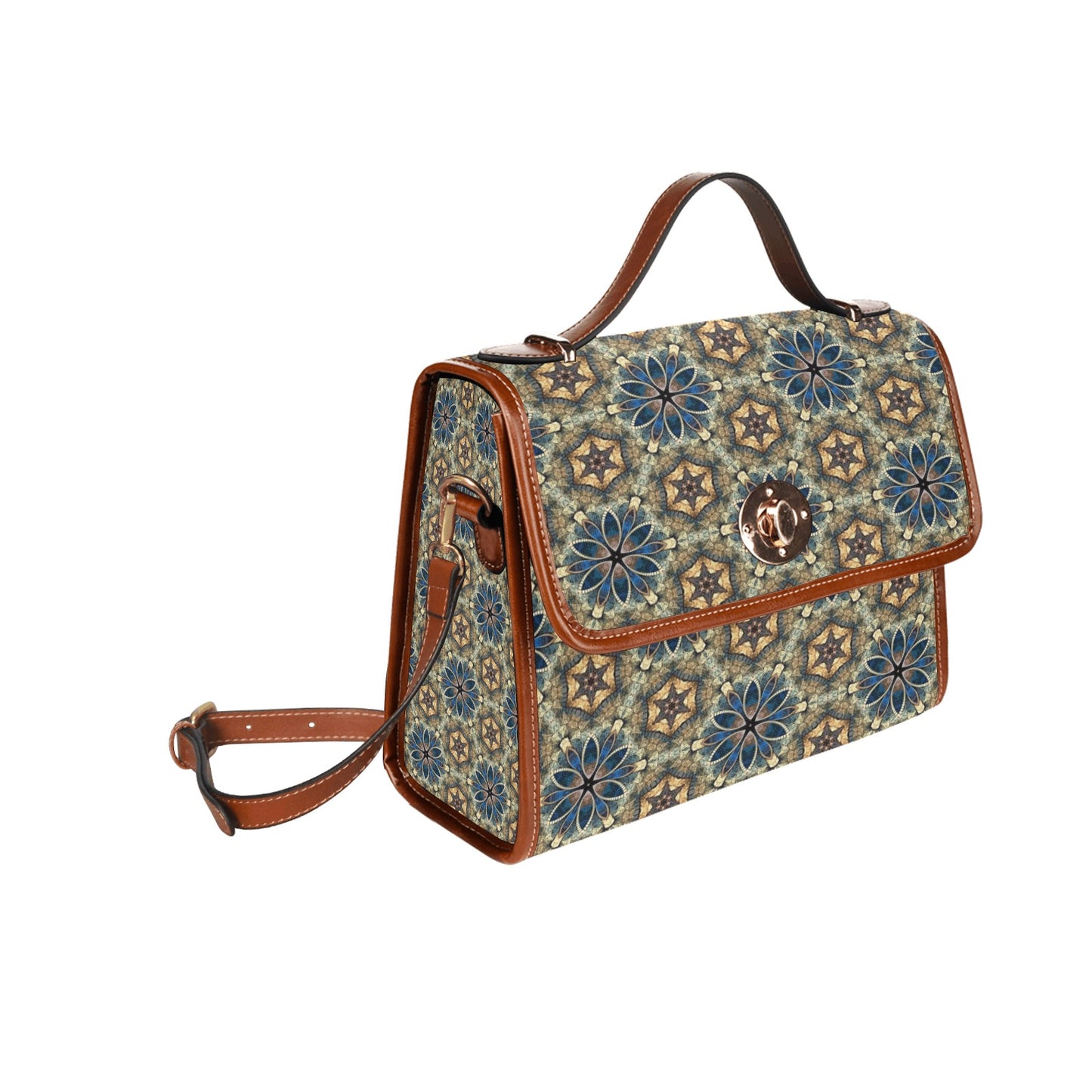 Waterproof Canvas Bag-Brown (All Over Print) (1641)