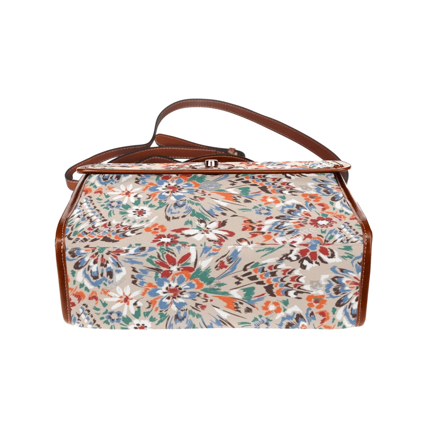 Waterproof Canvas Bag-Brown (All Over Print) (1641)