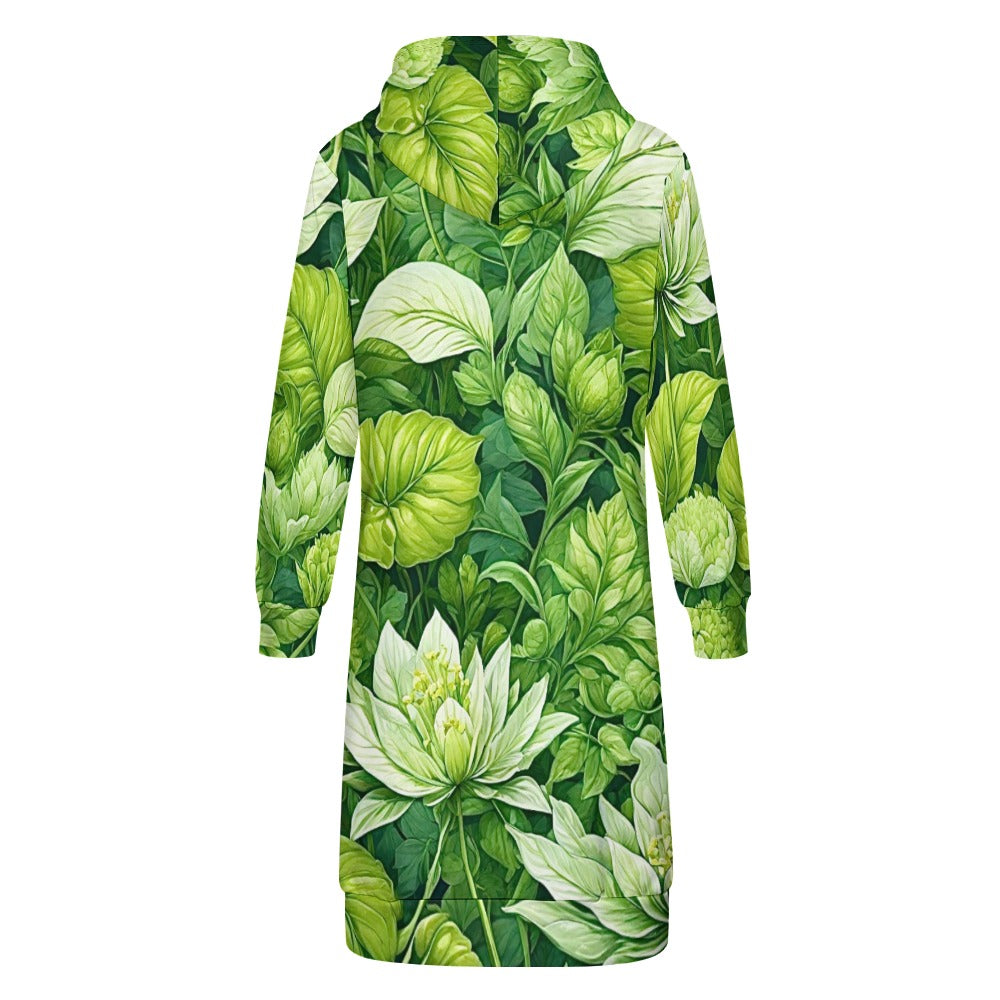 Women's full print long Hoodie