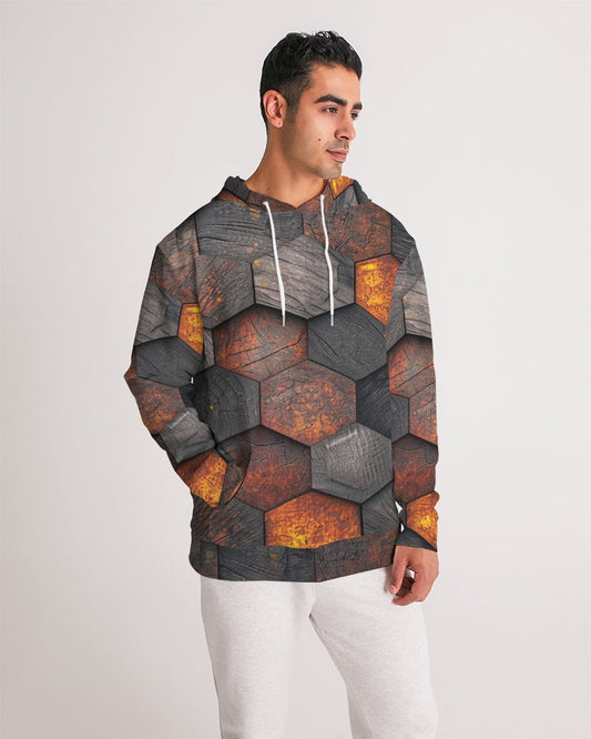 Cool stone hexagon patten 3D Men's All-Over Print Hoodie