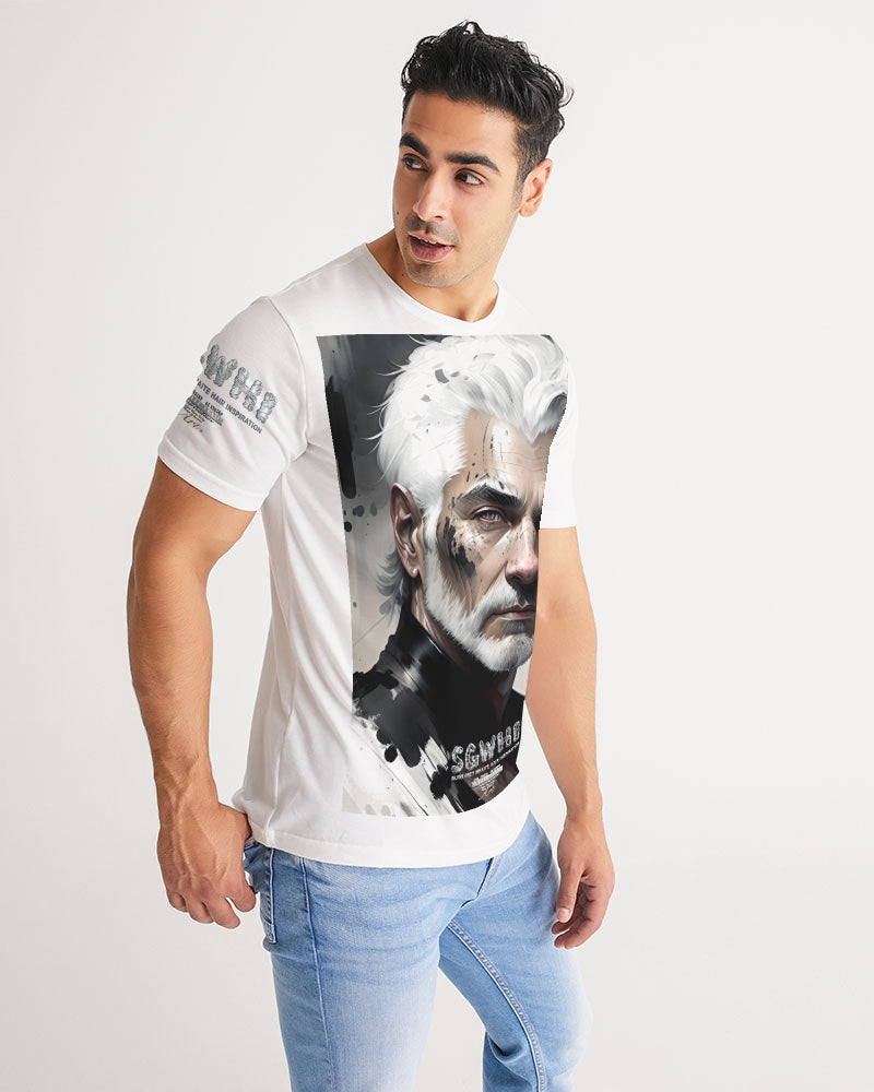 White silver grey fox King Men's All-Over Print Tee