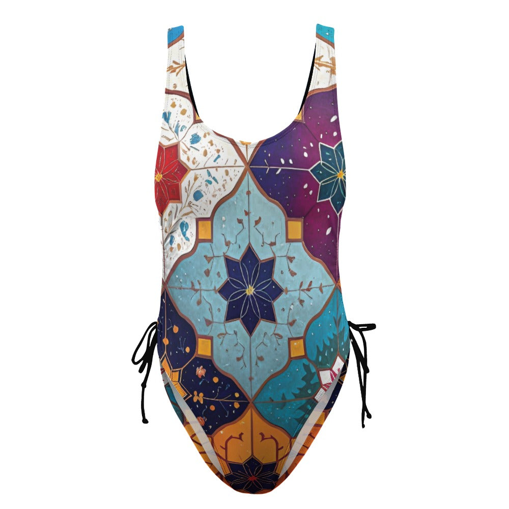 Ladies Polka Dot One Piece Swimsuit