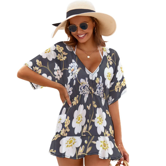 Ladies Thin Short Sleeve One Piece Dress