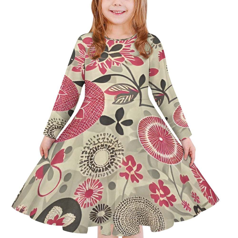 Girls' long sleeve dress