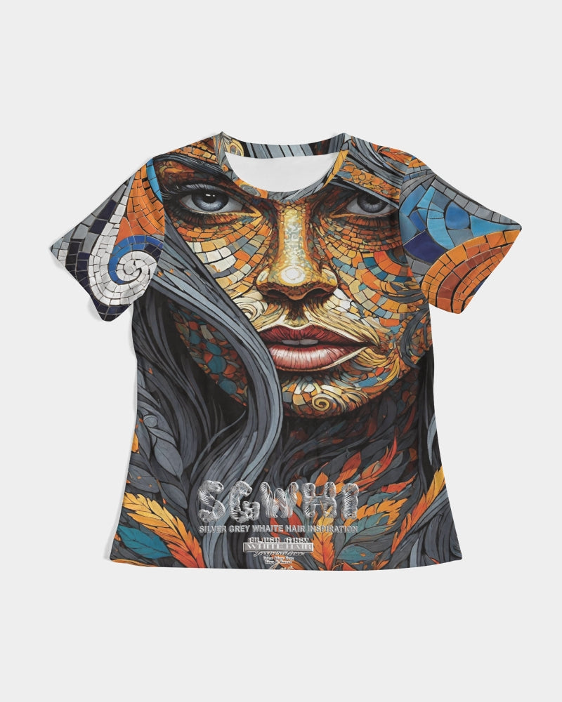 Beautiful Mosaic White Sister  Women's All-Over Print Tee