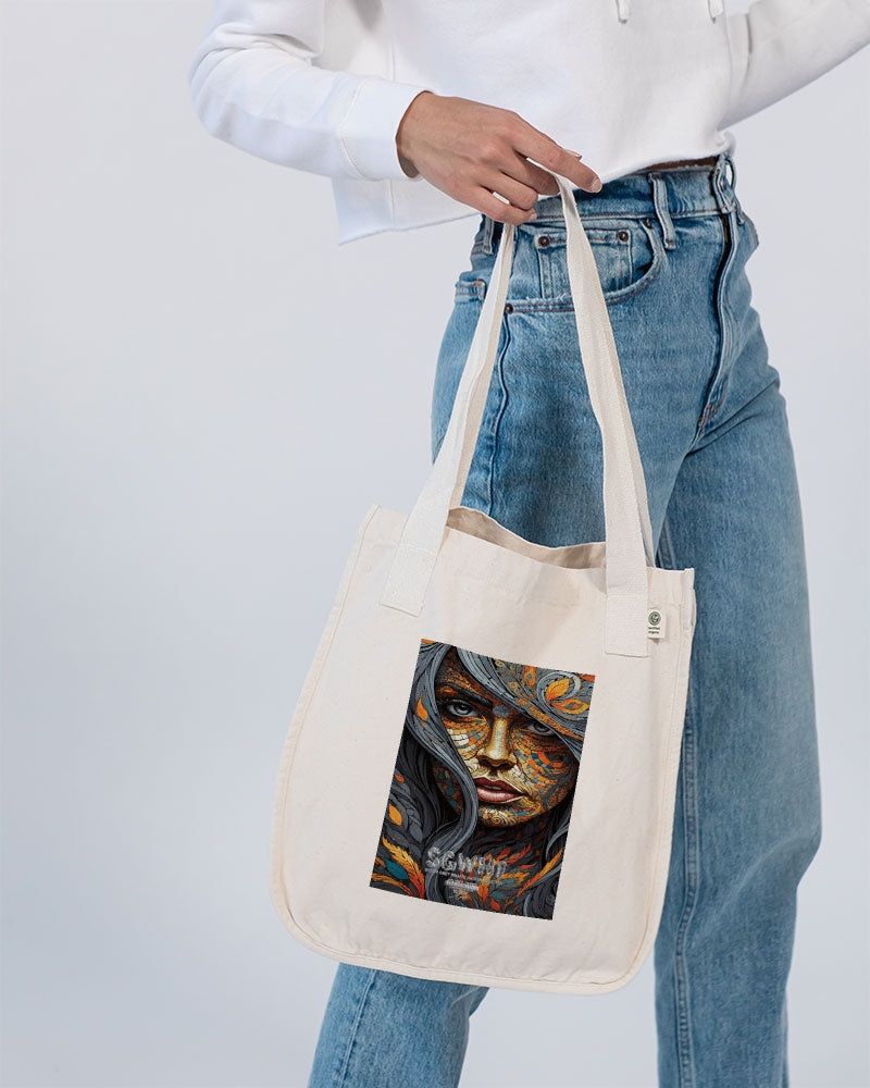 Beautiful Mosaic White Sister  Organic Cotton Canvas Market Tote | Econscious