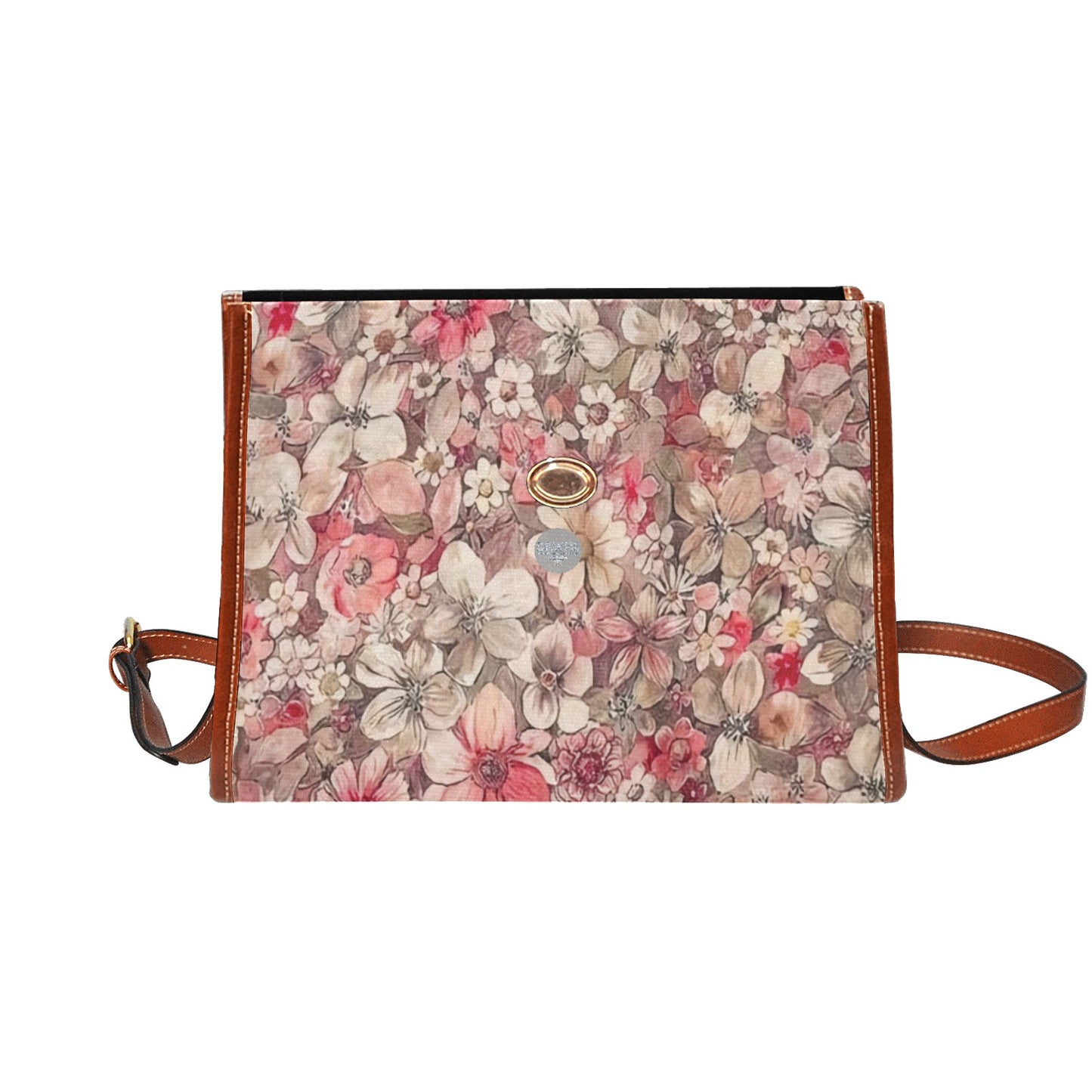 Waterproof Canvas Bag-Brown (All Over Print) (1641)