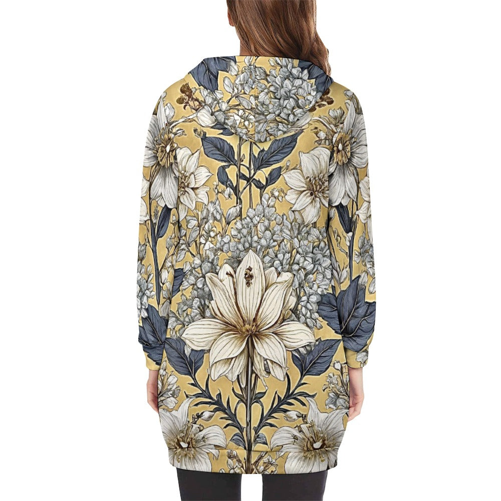 Women's full print long Hoodie