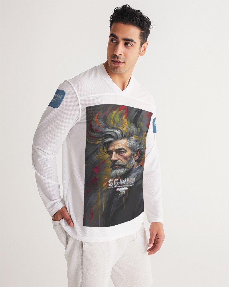 White Knight, Men's All-Over Print Long Sleeve Sports Jersey