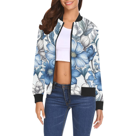 All Over Print Bomber Jacket for Women ( H19)